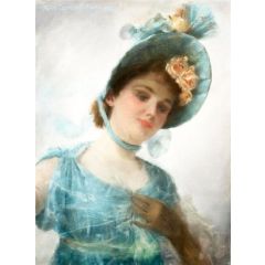 The Summer Bonnet Painting Reproduction