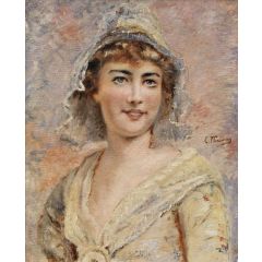 Portrait of a Young Lady Painting Reproduction