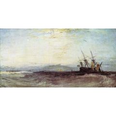 A Ship Aground, Yarmouth Painting Reproduction