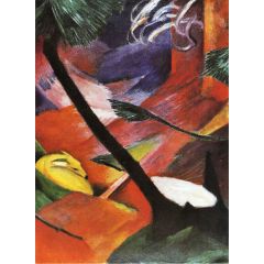 Deer in the Forest II Painting Reproduction
