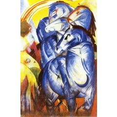 The Tower of Blue Horses Painting Reproduction