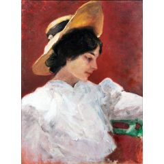 The Yellow Hat Painting Reproduction