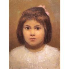 Adrienne - Study by Gas Light Painting Reproduction