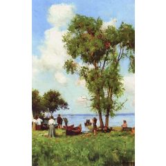At Thousand Islands, St. Lawrence River Painting Reproduction