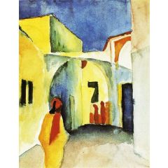 View of an Alley Painting Reproduction