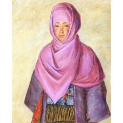 The Purple Shawl Painting Reproduction