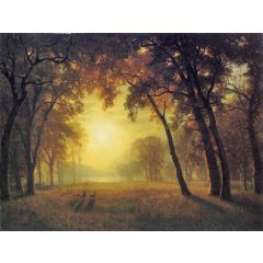 Deer in a Clearing Painting Reproduction