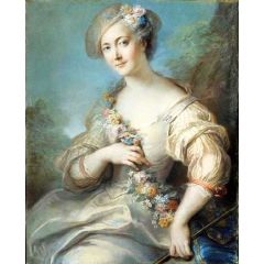 Portrait of a Woman, probably the Marquise de Bomron Painting Reproduction