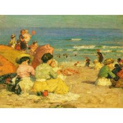 A Day at the Beach Painting Reproduction