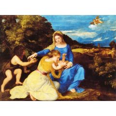 The Virgin and Child with the Infant Saint John and a Female Saint or Donor, also known as The Aldobrandini Madonna Painting Reproduction
