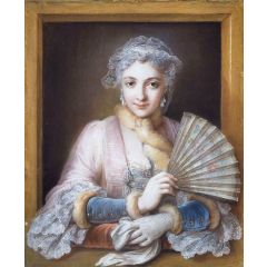 Portrait of the Marquise of Lamure Painting Reproduction