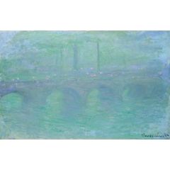 Waterloo Bridge, London, at Dusk Painting Reproduction