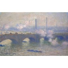 Waterloo Bridge, Gray Day Painting Reproduction