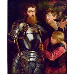 Portrait of a Commander, Three-Quarter-Length, Being Dressed for Battle Painting Reproduction