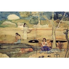 Tahitian Scene Painting Reproduction