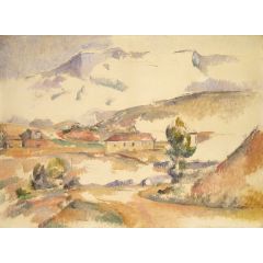 Montagne Sainte-Victoire seen near Gardanne Painting Reproduction