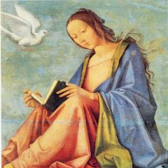 Maria Reading Painting Reproduction