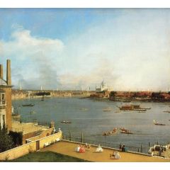 The Thames and the City of London from Richmond House Painting Reproduction