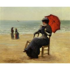 Sitting by the Sea Painting Reproduction