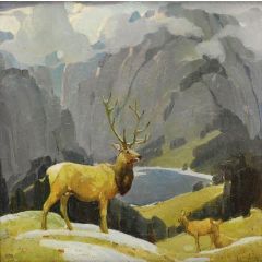 In the Tetons Painting Reproduction