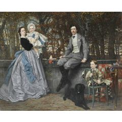 Portrait of the Marquis and Marchioness of Miramon and Their Children Painting Reproduction