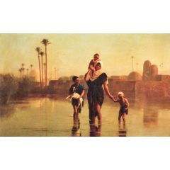 The Way from the Village - Time of Inundation Painting Reproduction
