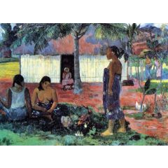 No te aha oe Riri?, also known as Why are You Angry? Painting Reproduction