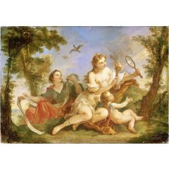 Beauty Turns On The Torch Of Love Painting Reproduction
