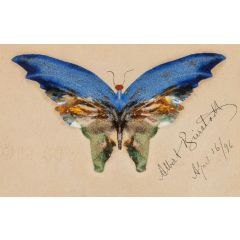 Blue Butterfly Painting Reproduction