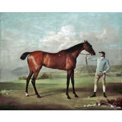 Molly Long-Legs’ with Her Jockey Painting Reproduction