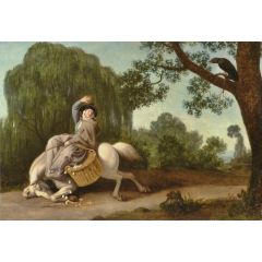 The Farmer’s Wife and the Raven, from John Gay’s ’Fables’ Painting Reproduction
