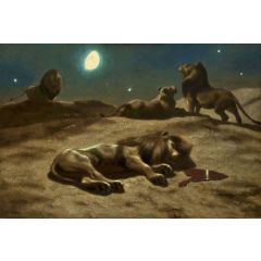 The Lions Painting Reproduction