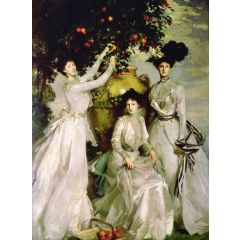 Portrait of the Acheson Sisters Painting Reproduction