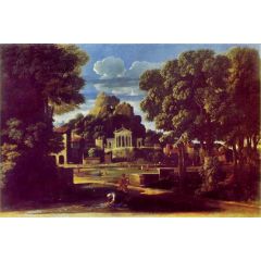 Landscape with the Gathering of the Ashes of Phocion by his Widow Painting Reproduction