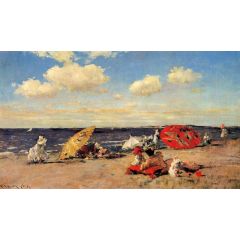At the Seaside Painting Reproduction