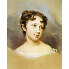 Portrait of Mary Jane Peale Painting Reproduction