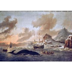 Dutch Whalers near Spitsbergen Painting Reproduction