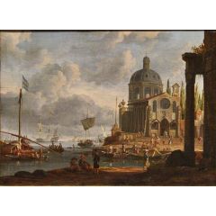 Seaport Painting Reproduction