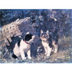 A Visitor to the Shelter Painting Reproduction
