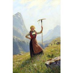 A summer day in the mountains Painting Reproduction