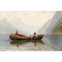 Sognefjord Painting Reproduction