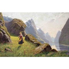 Summer in the Fjord Painting Reproduction