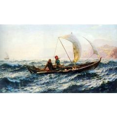 A Blustery Crossing Painting Reproduction