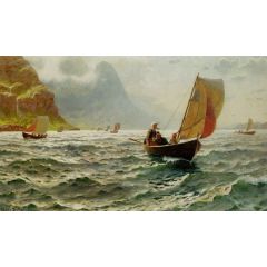 Upon Sunny Waves Painting Reproduction