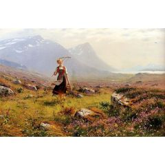 Returning from the Fields Painting Reproduction