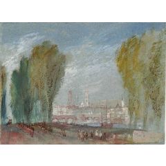 Rouen from the Grand Cours in the Faubourg St-Sever Painting Reproduction