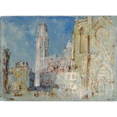 Rouen Cathedral, The Portail de Calende, Looking along the Rue du Change to the Tour de Beurre Painting Reproduction