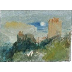 Tancarville, Moonrise Painting Reproduction