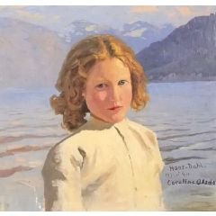 Portrait of Caroline Olsdatter Painting Reproduction