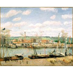 View of the Oissel Cotton Mill, near Rouen Painting Reproduction